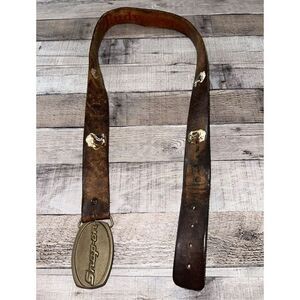 Rare Vintage 70s Snap On Tools Budweiser Beer Leather Belt Made In USA